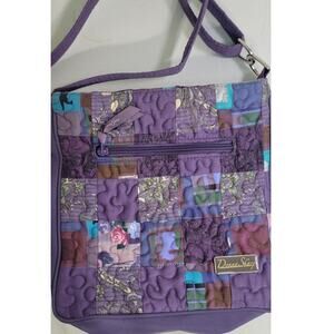 Donna Sharp Purse Crossbody Quilted Patchwork Purse Multi-Colored Boho Fun Bag